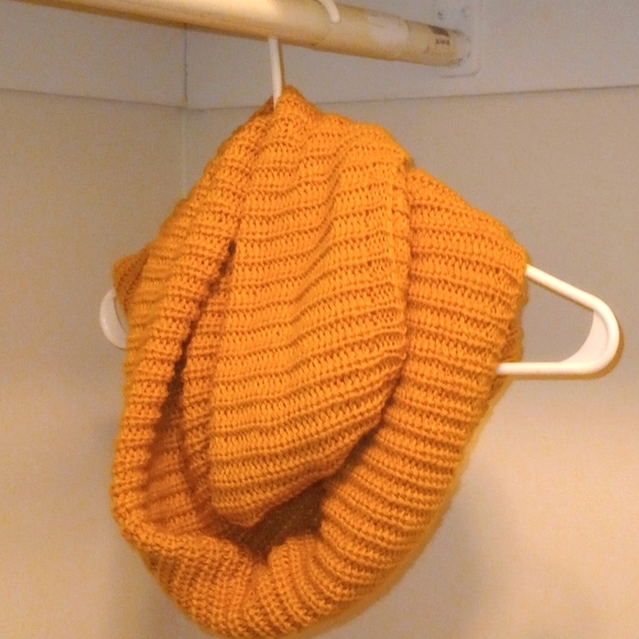 Accessories - Yellow crochet infinity scarf super soft